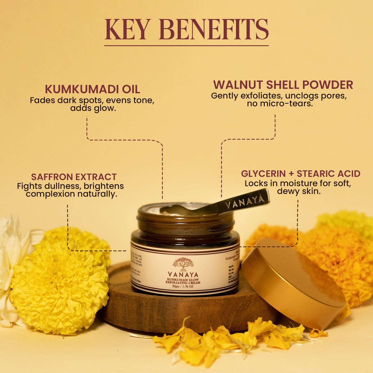Kumkumadi Glow Exfoliating Cream | 50gm